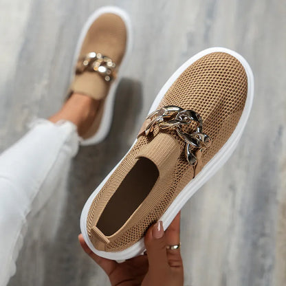 Diana | Chain Flats Breathable Mesh Shoes