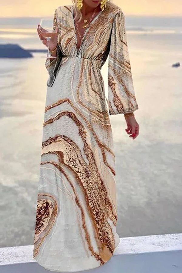Nerea® | Check out the Marble Print Party/Vacation Dress from Her Stories