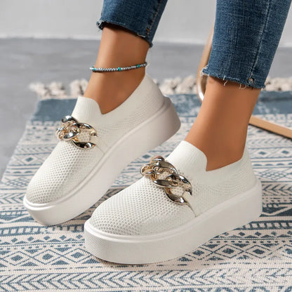 Diana | Chain Flats Breathable Mesh Shoes