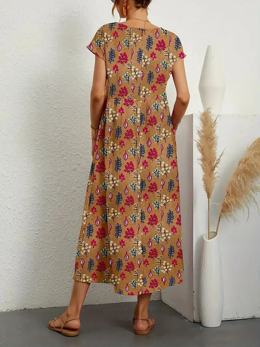 Nicole® | Long Cotton Summer Dress, Elegant And Comfortable