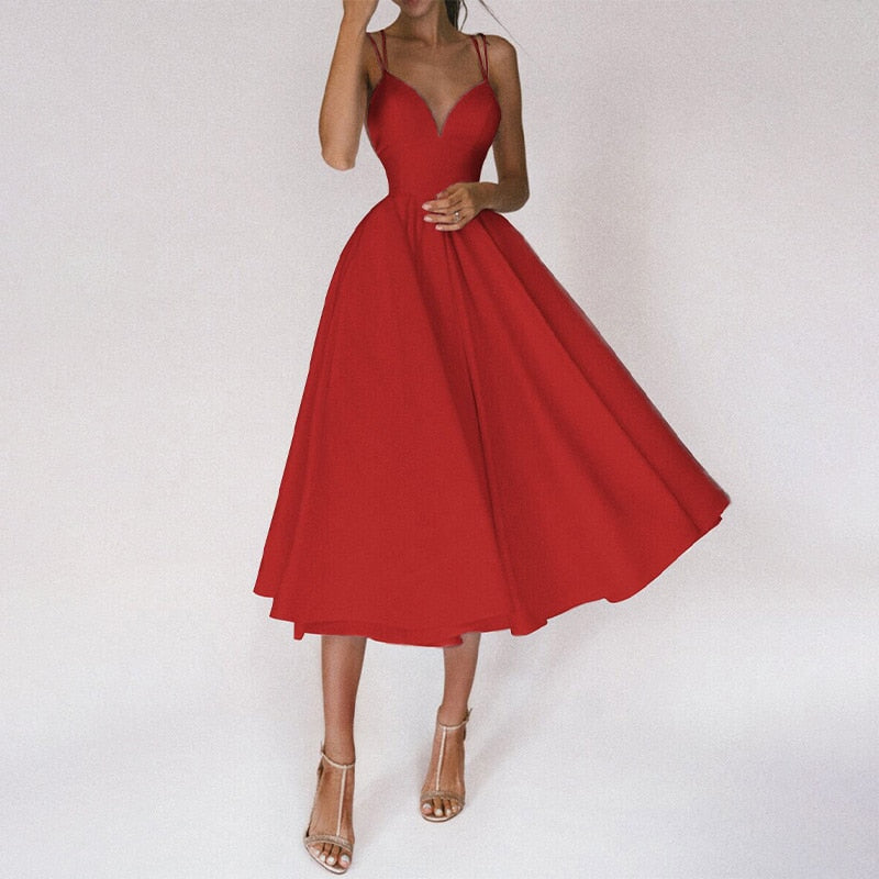 Yessica® | Elegant Dress With V-Neck And Straps