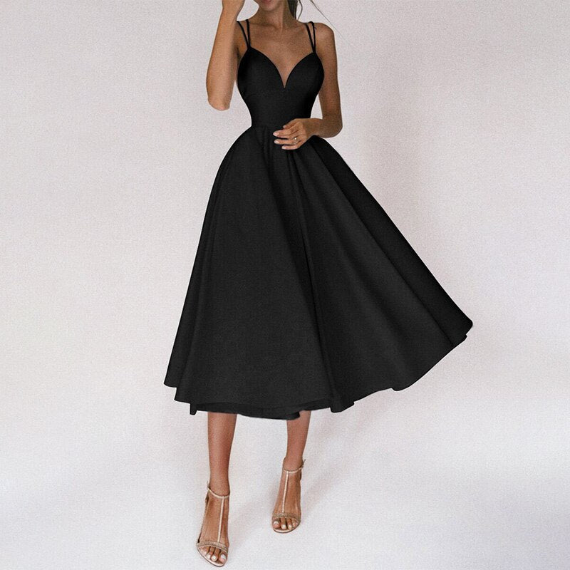 Yessica® | Elegant Dress With V-Neck And Straps