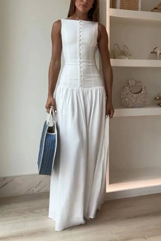Alice® | Elegant sleeveless button dress