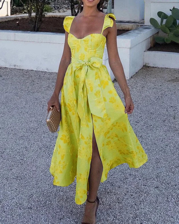 Sibilla® | Printed Dress With Butterfly Sleeves