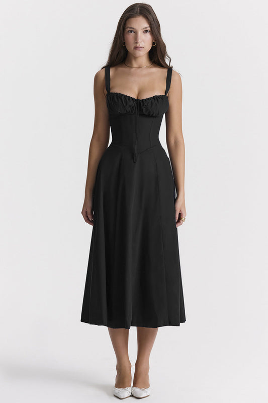 Juniper® | Women's Spring Summer Strap Vintage Tight Corset Midi Elegant Dress