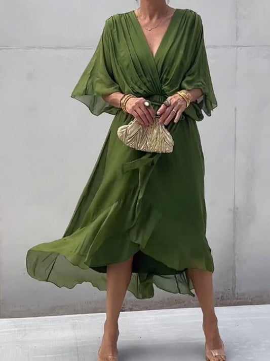 Nives® | Elegant Dress With V-Neckline
