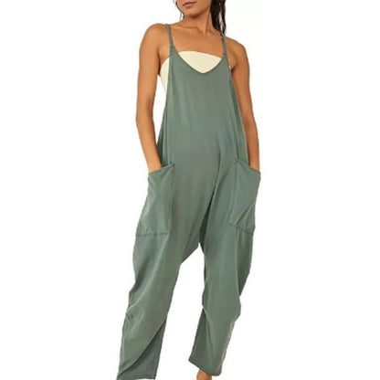 Amelia Loose Sleeveless Jumpsuit with Pockets