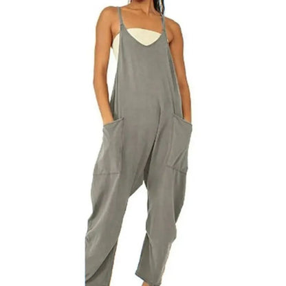 Amelia Loose Sleeveless Jumpsuit with Pockets