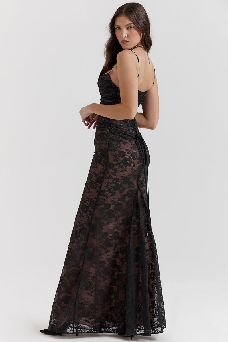 Autumn® | Elegant lace bodycon long dress for women