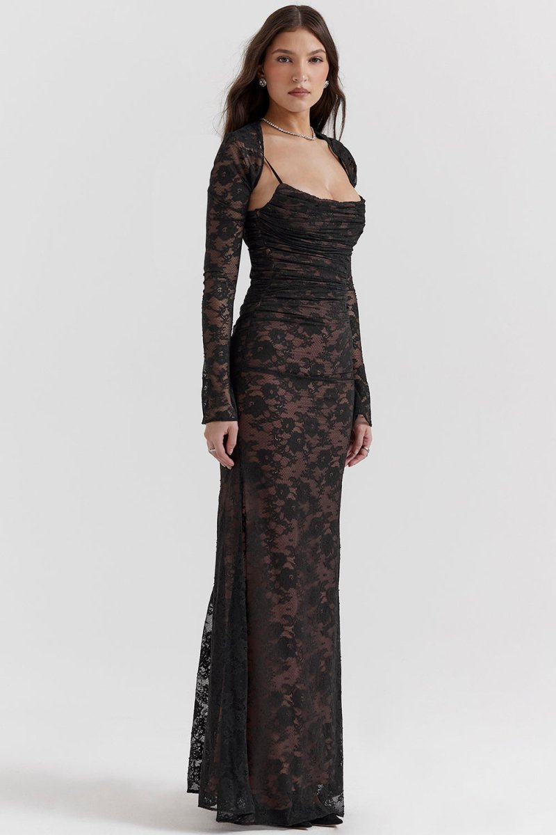 Autumn® | Elegant lace bodycon long dress for women
