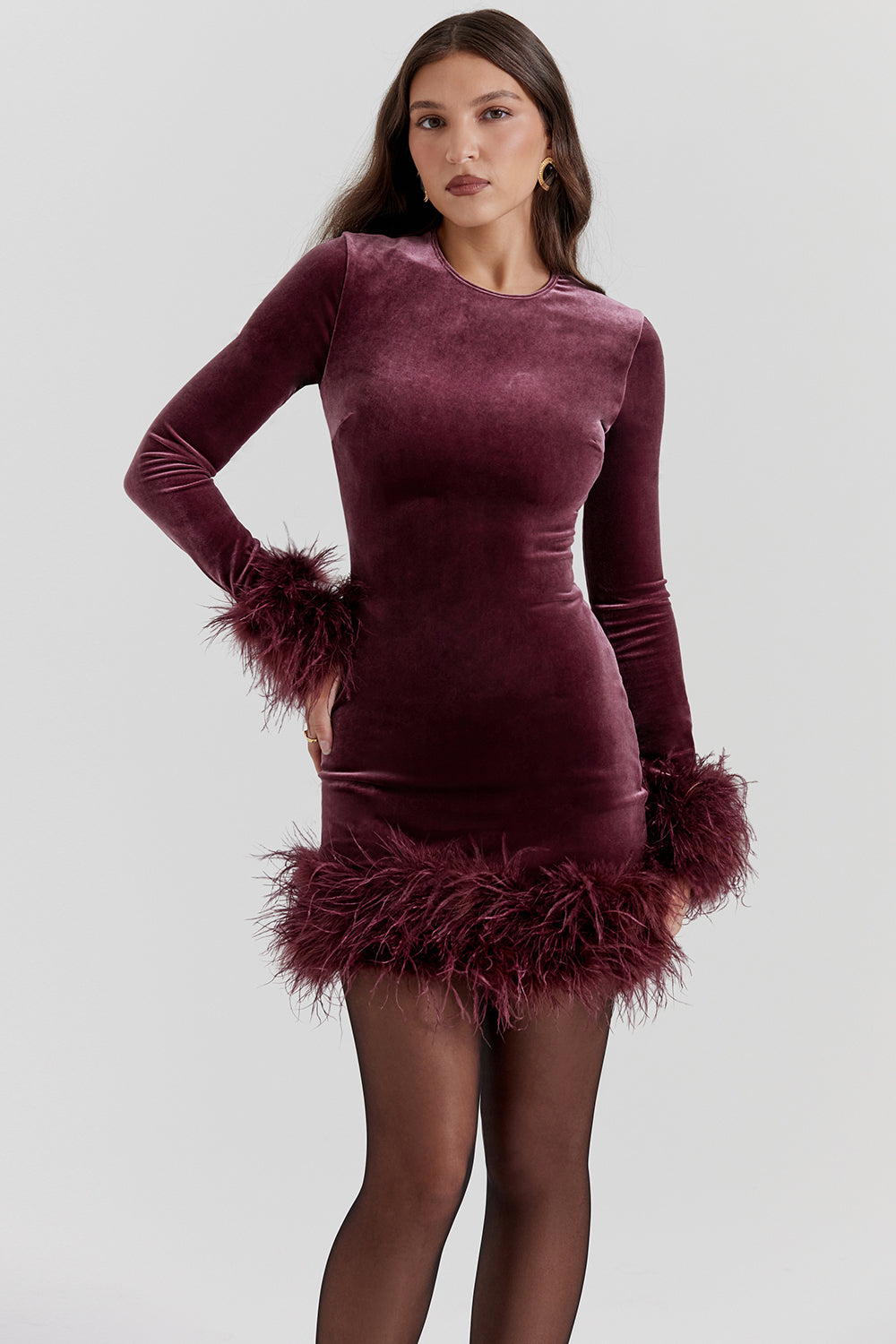 Lidia® | Women's velvet mini dress