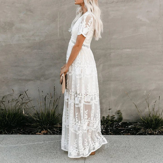 Cerise® | Maxi lace Ibiza dress