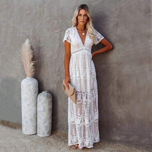 Cerise® | Maxi lace Ibiza dress