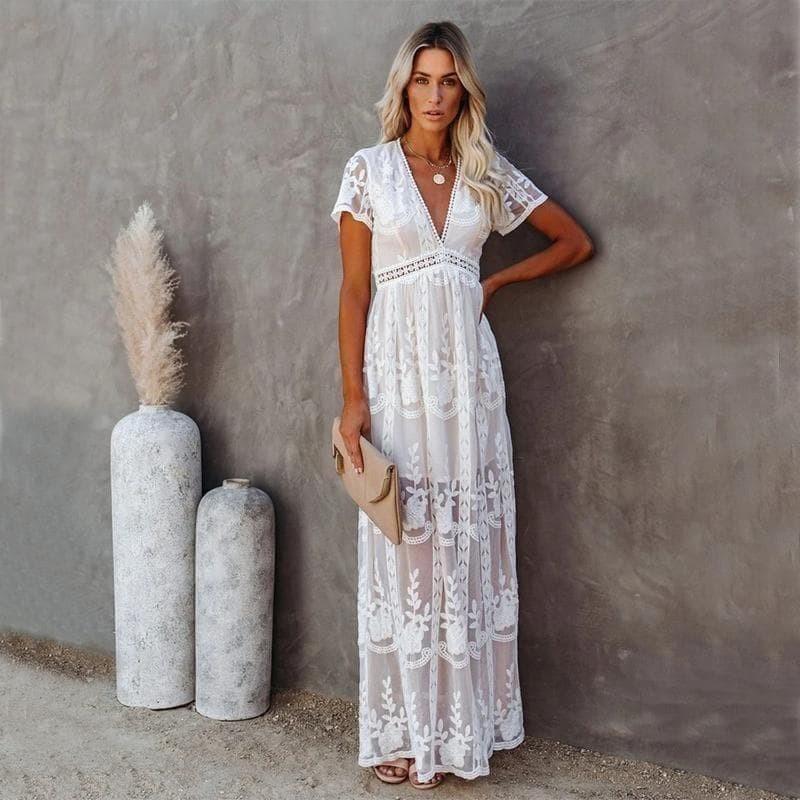 Cerise® | Maxi lace Ibiza dress