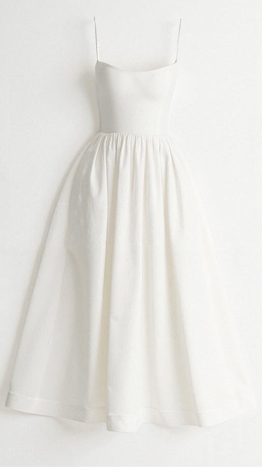 Mia® | Elegant Off-The-Shoulder Midi Dress