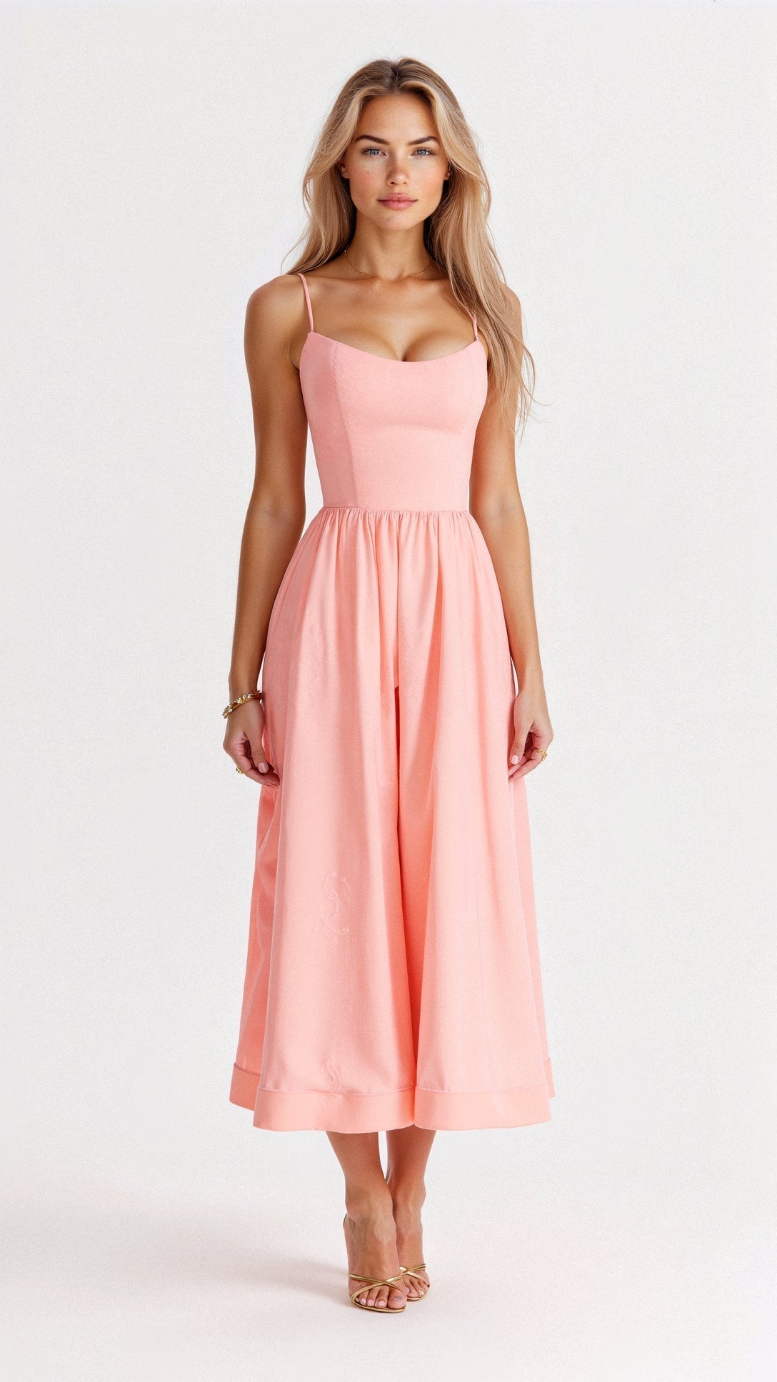 Mia® | Elegant Off-The-Shoulder Midi Dress