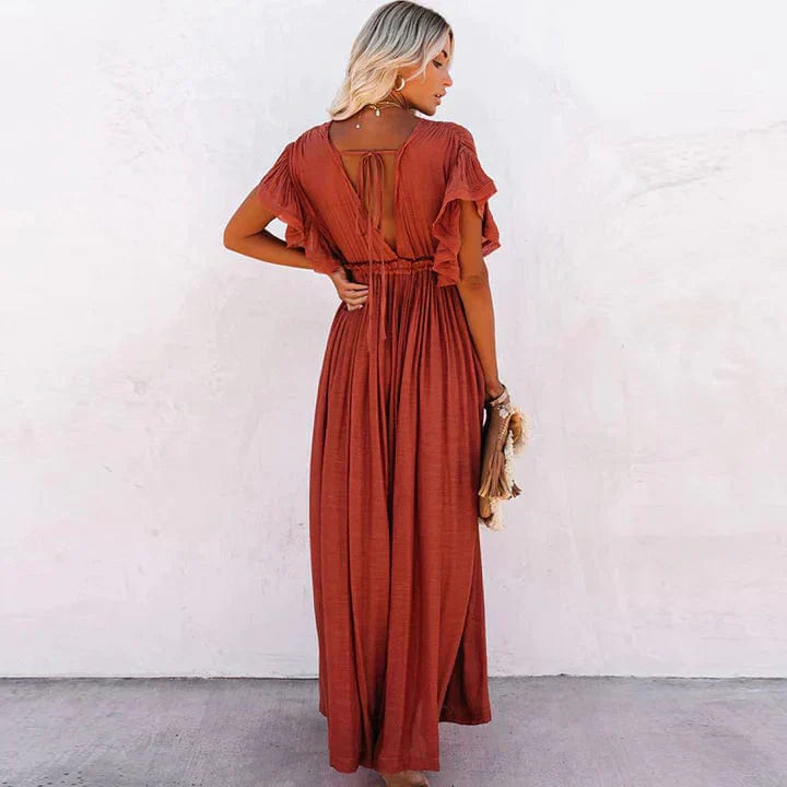 Eva® | Red long beach dress