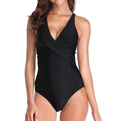 Coral | Solid Push-Up Monokini Swimsuit