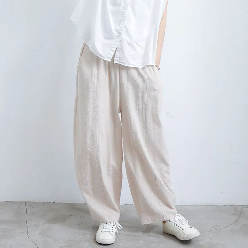 Tatiana Loose Linen Lantern Pants