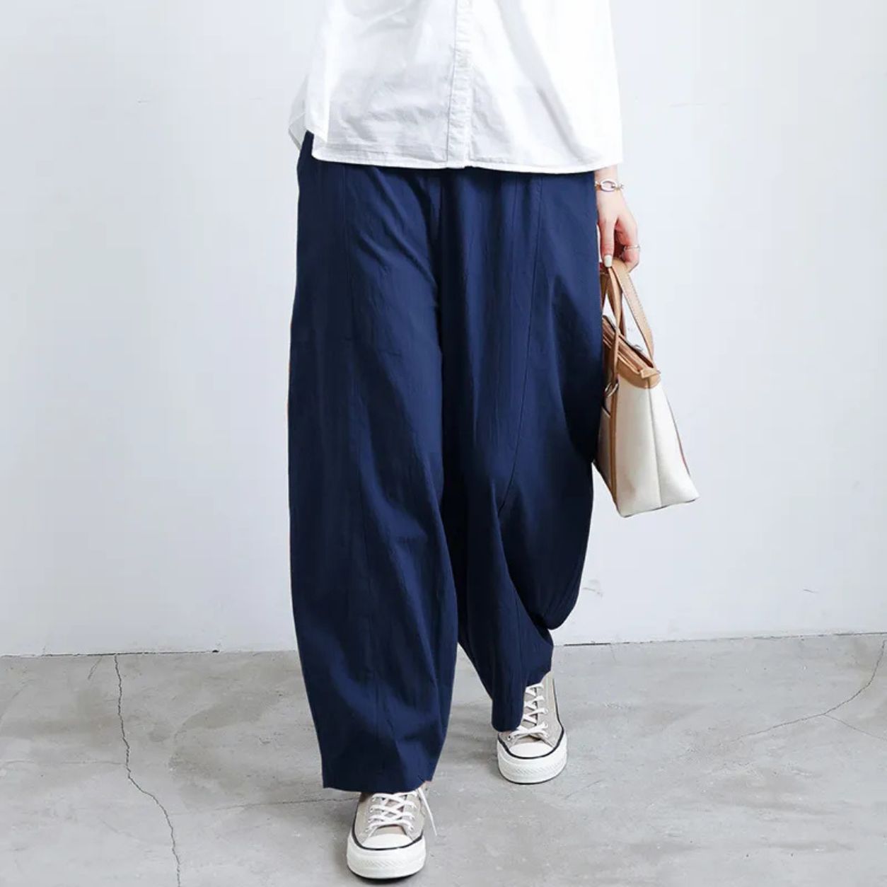 Tatiana Loose Linen Lantern Pants